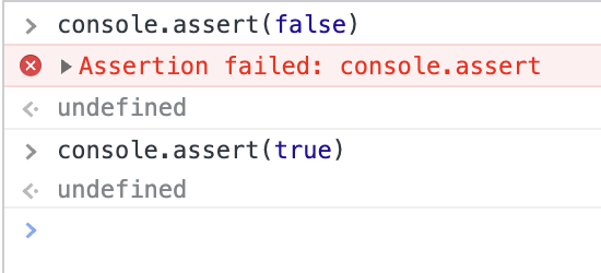 console assert